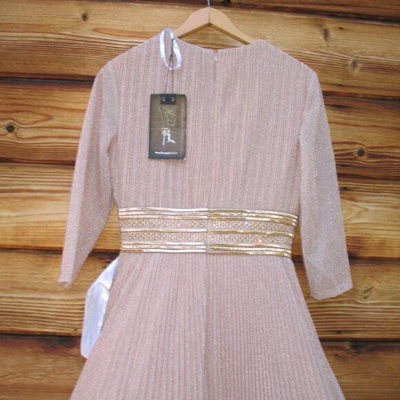 Mac Duggal 30700 Womens Shimmering Pleated A Line Gown Dress Pockets - Picture 11 of 16